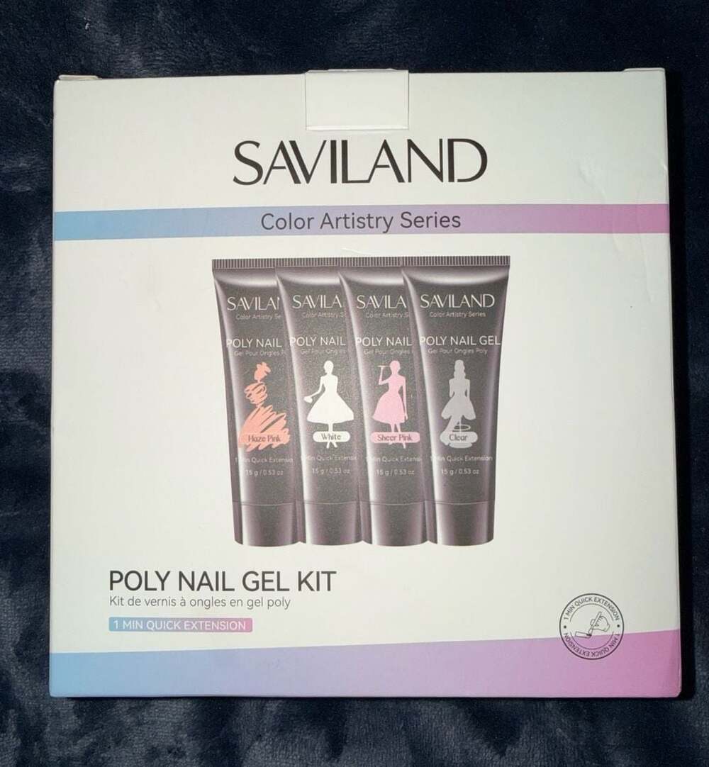 Saviland Color Artistry Series Poly Nail Gel Kit with 4 Shades